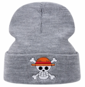 One Piece Straw Hat Pirates Beanie – Grey